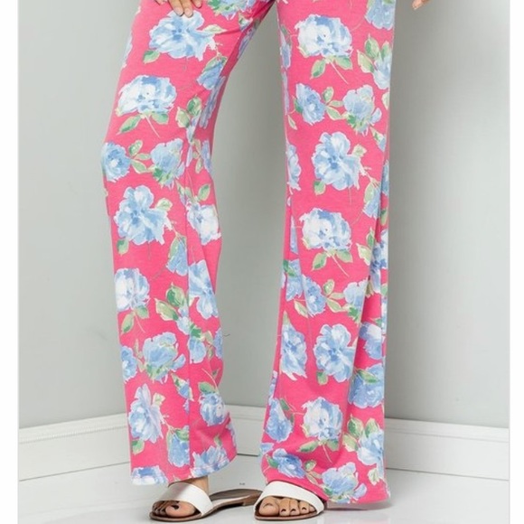 🌷FLORAL FRENCH TERRY LOUNGE PANTS - Picture 3 of 5